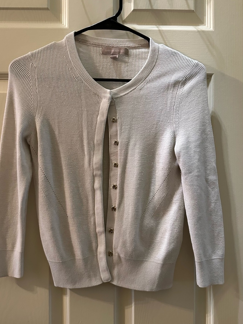 Banana Republic Cream Button-Front Women’s Cardigan